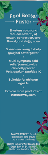 Nature's Way® | Umcka Cold Relief Drops - right side of pack Sku:15271