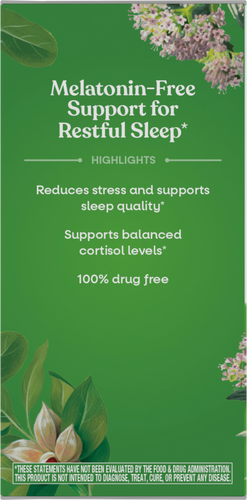 Nature's Way® | Rest and Restore - left side of pack Sku:15763