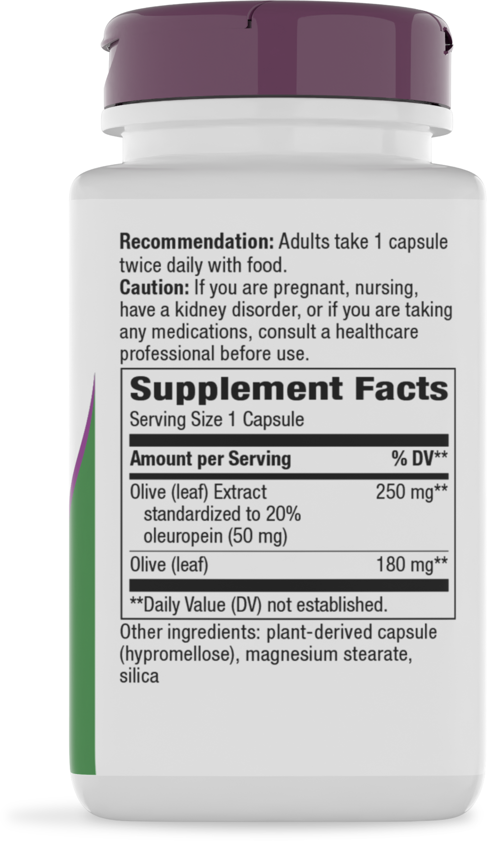 <{%MAIN2_15480%}>Nature's Way® | Olive Leaf Standardized Extract - right side of pack