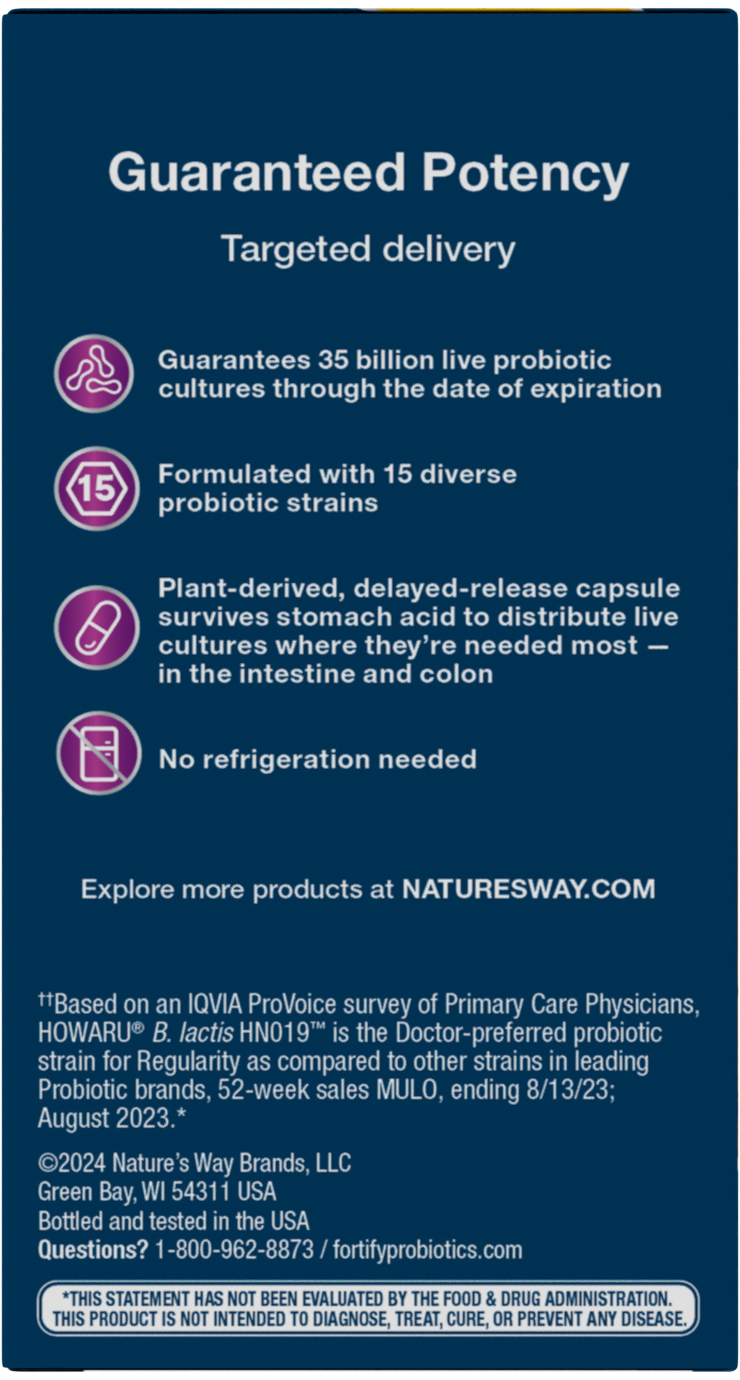 <{%MAIN4_15652%}>Nature's Way® | Fortify Optima 35 Billion Probiotic - left side of pack