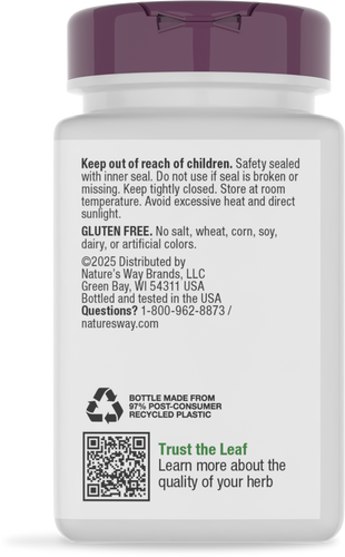 Nature's Way® | Saw Palmetto - back of pack Sku:08362