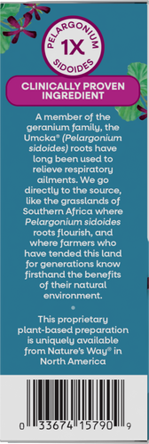 Nature's Way® | Umcka Cold Relief Drops - left side of pack Sku:15790