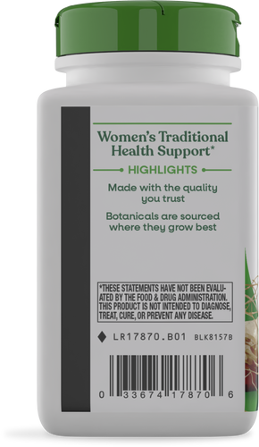 Nature's Way® | Wild Yam Root - left side of pack Sku:17870