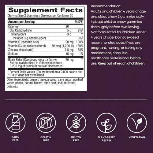 Nature's Way® | Sambucus Elderberry Immune Gummy Sku:10486