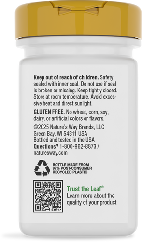 Nature's Way® | Alpha Lipoic Acid - back of pack Sku:45181