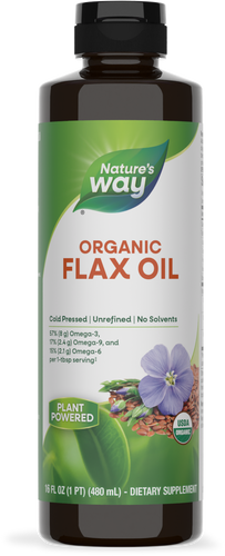 Nature's Way® | Organic Flax Oil, 16 fl oz (480 ml) Sku:15426