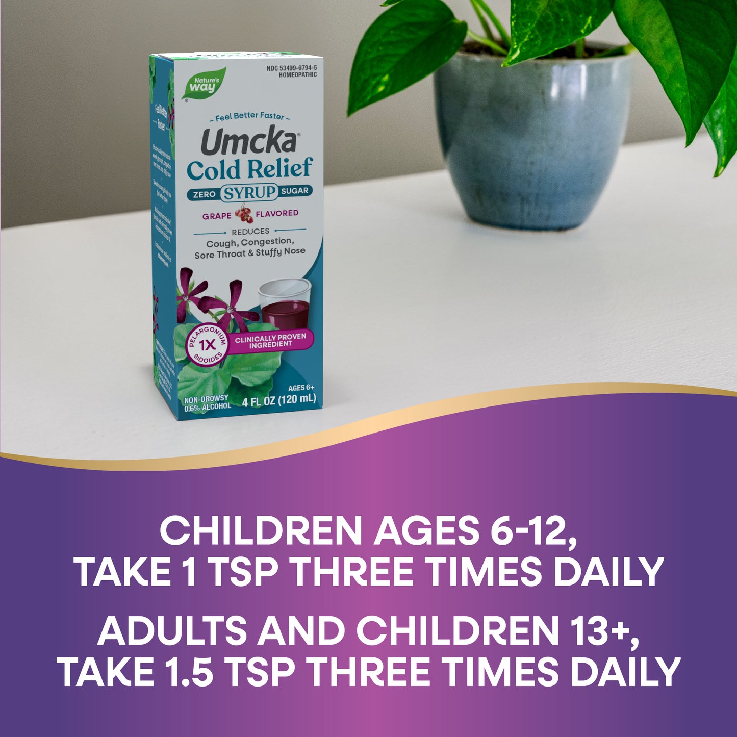 <{%DETAIL2_15794%}>Nature's Way® | Umcka Zero Sugar Cold Relief Syrup - product recommendations