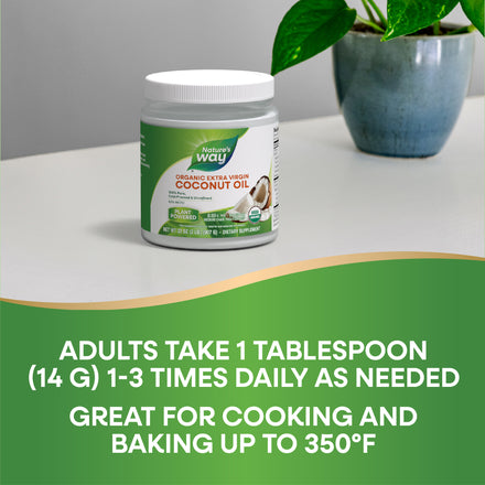 Organic Extra Virgin Coconut Oil Supplement Facts