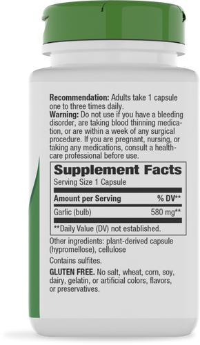 Nature's Way® | Garlic Bulb - right side of pack Sku:13000