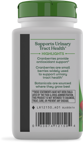 Nature's Way® | Cranberry Fruit - left side of pack Sku:12150