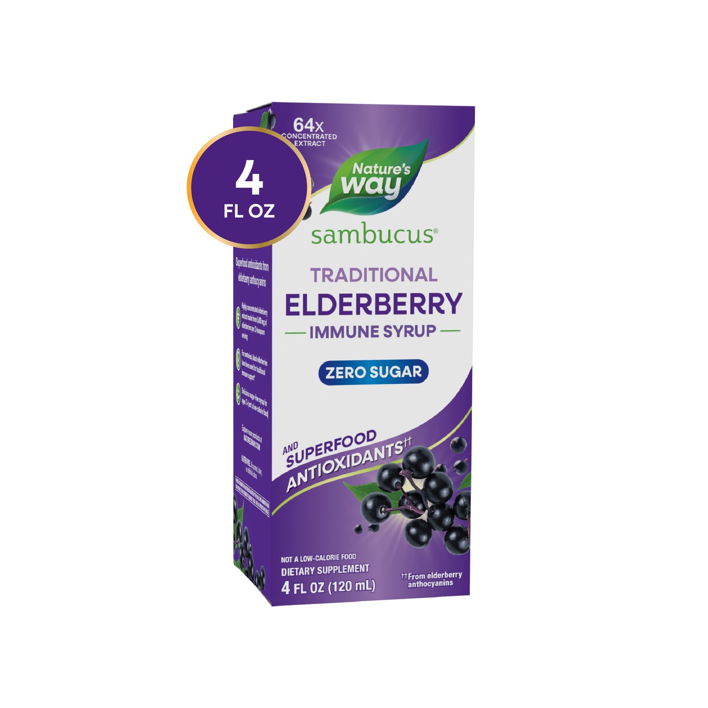 <{%MAIN8_6971%}>Nature's Way® | Sambucus Zero Sugar Traditional Elderberry Immune Syrup