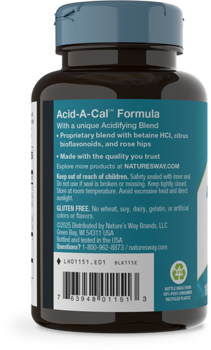 Nature's Way® | Acid-A-Cal Formula - left side of pack Sku:01151