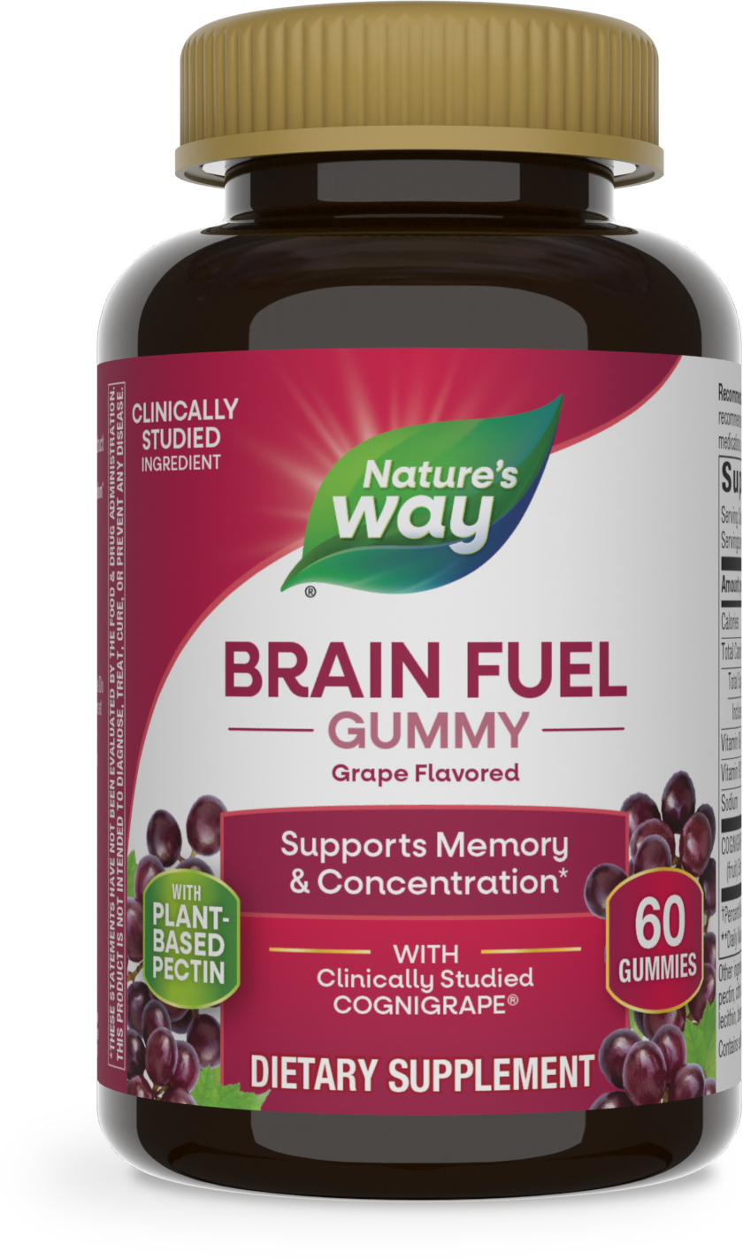 <{%PRIMARY_14346%}>Nature's Way® | Brain Fuel Gummy, 60 gummies, Grape