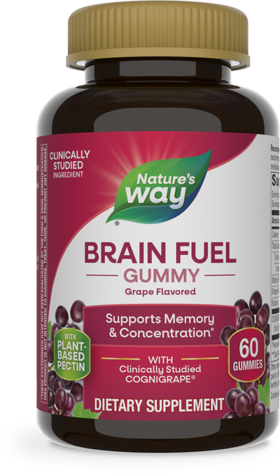 <{%PRIMARY_14346%}>Nature's Way® | Brain Fuel Gummy, 60 gummies, Grape