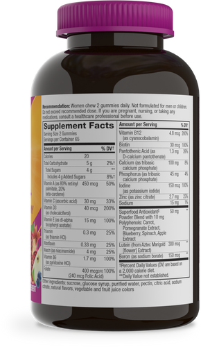 Nature's Way® | Alive! Women's 50+ Gummy Multivitamin - right side of pack Sku:11537
