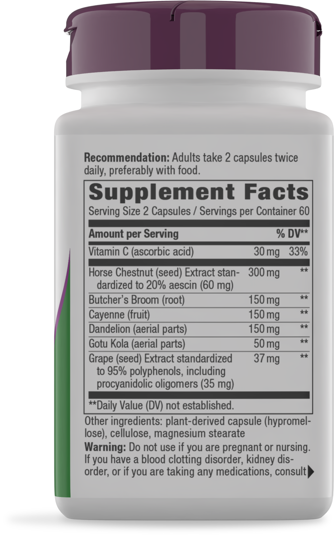 <{%MAIN9_15335%}>Nature's Way® | Leg Veins Premium Blend - right side of pack