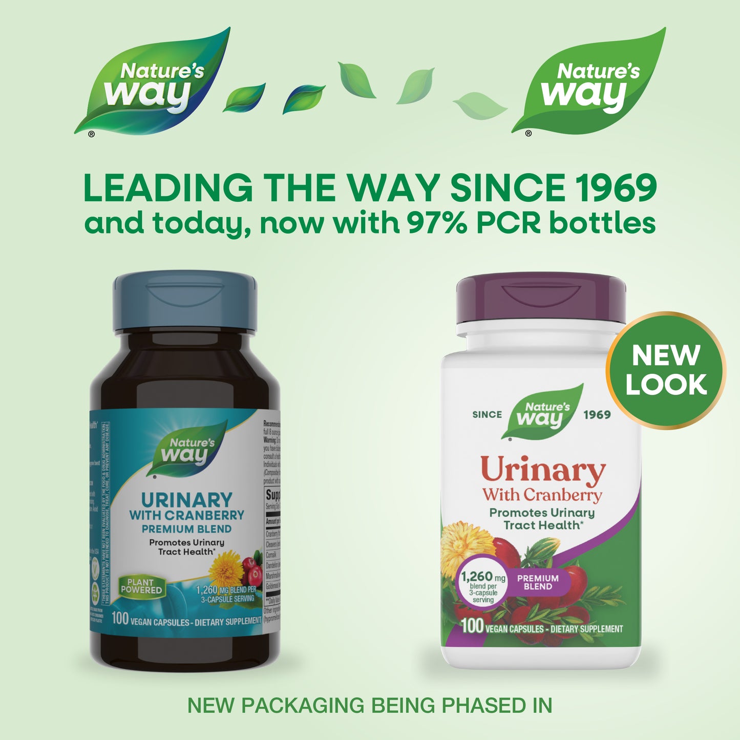 <{%MAIN1_79320%}>Nature's Way® | Urinary with Cranberry Premium Blend - package updates old to new