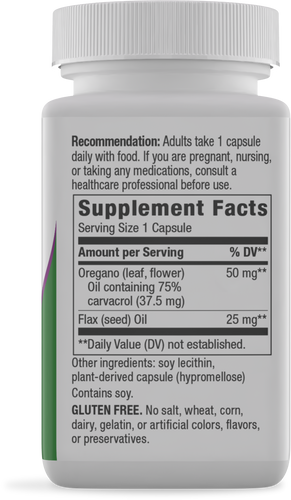 Nature's Way® | Oregano Oil - right side of pack Sku:15181