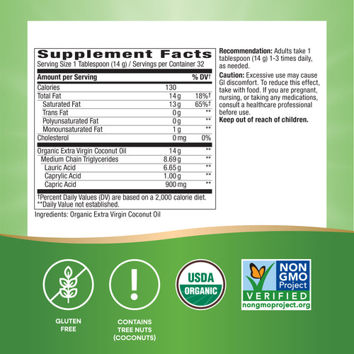 Nature's Way® | Organic Extra Virgin Coconut Oil Sku:15673