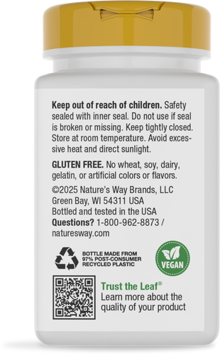 Nature's Way® | Calcium Citrate, Carbonate & Malate - back of pack Sku:41010