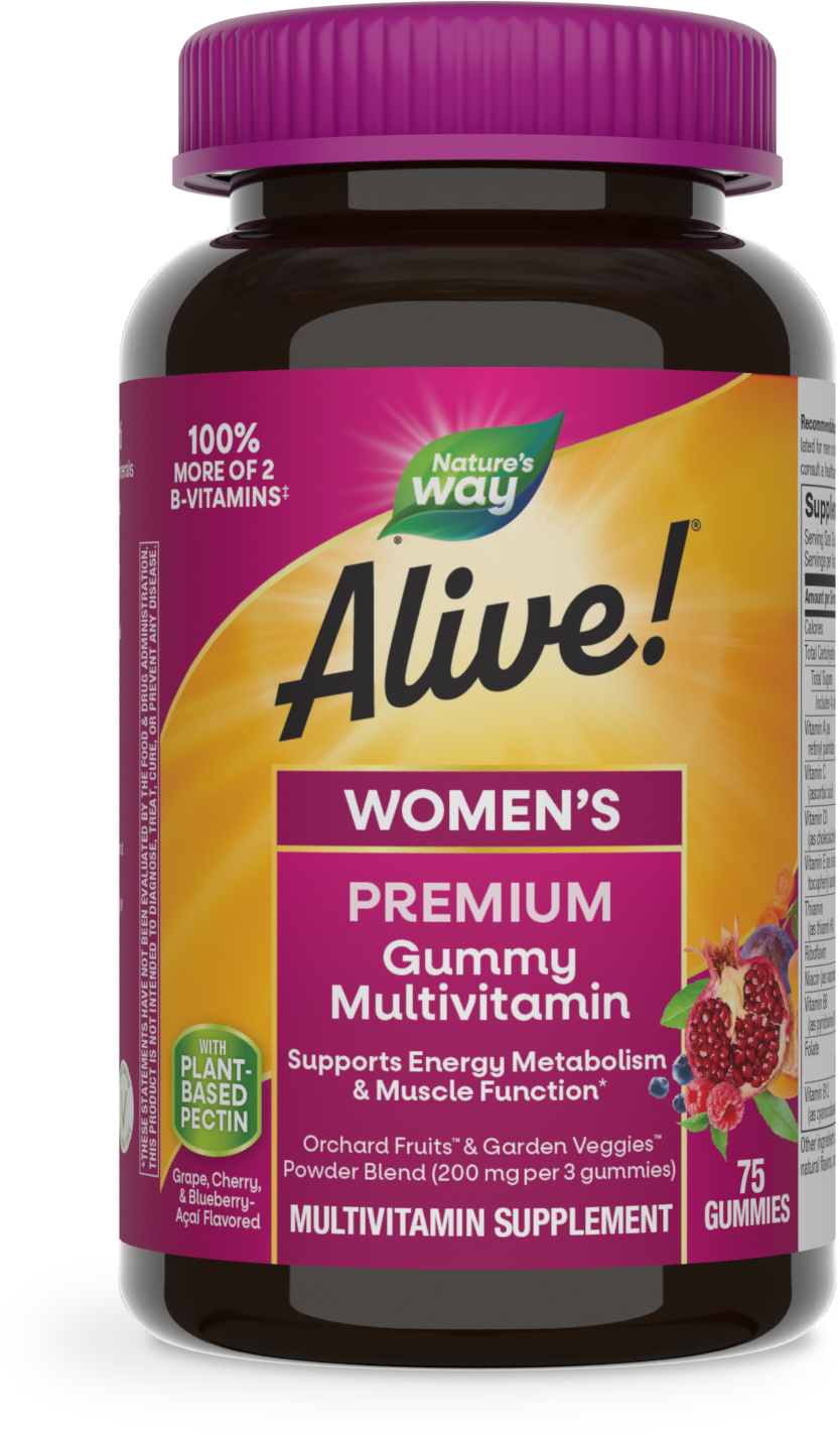 <{%PRIMARY_15897%}>Nature's Way® | Alive! Premium Women's Gummy Multivitamin, 75 gummies