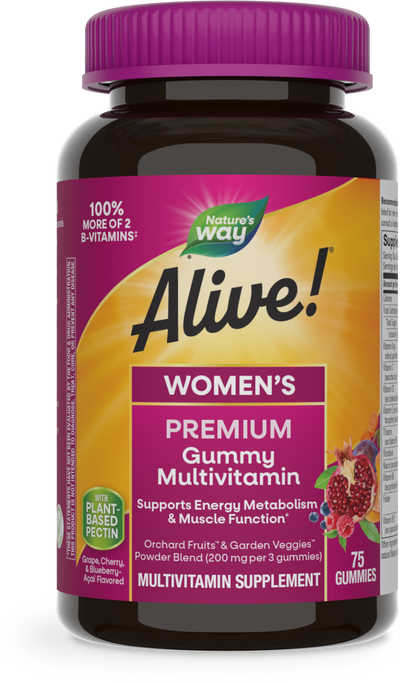 <{%PRIMARY_15897%}>Nature's Way® | Alive! Premium Women's Gummy Multivitamin, 75 gummies
