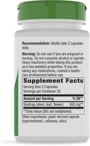 Nature's Way® | Skullcap Herb - right side of pack Sku:16900