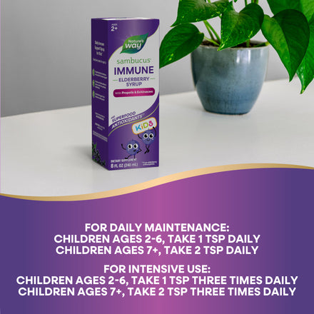 Sambucus Immune Elderberry Syrup for Kids* Supplement Facts