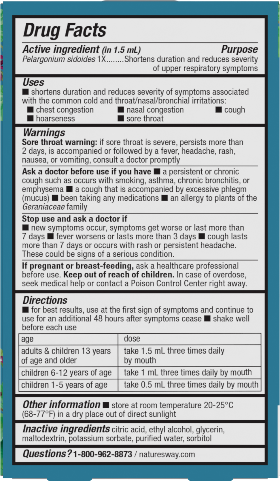 <{%MAIN2_15791%}>Nature's Way® | Umcka Cold Relief Drops - back of pack