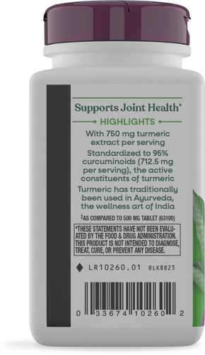 Nature's Way® | Turmeric Max Potency - left side of pack Sku:10260