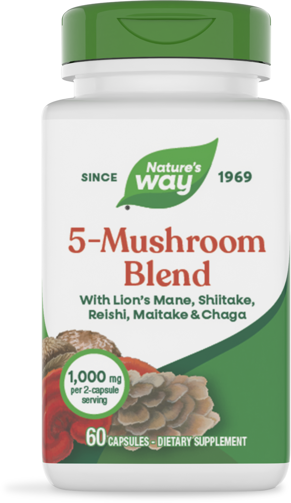 <{%PRIMARY_15780%}>Nature's Way® | 5-Mushroom Blend, 60 capsules