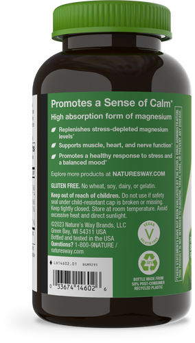 Nature's Way® | Magnesium Gummy - left side of pack Sku:14602