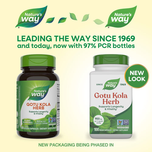 Nature's Way® | Gotu Kola Herb - package updates old to new Sku:14000