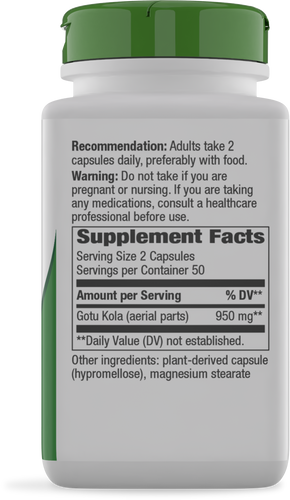 Nature's Way® | Gotu Kola Herb - right side of pack Sku:14000