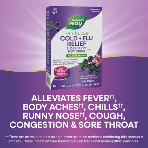 Nature's Way® | Sambucus Cold+Flu Relief Elderberry Hot Drink Sku:15182