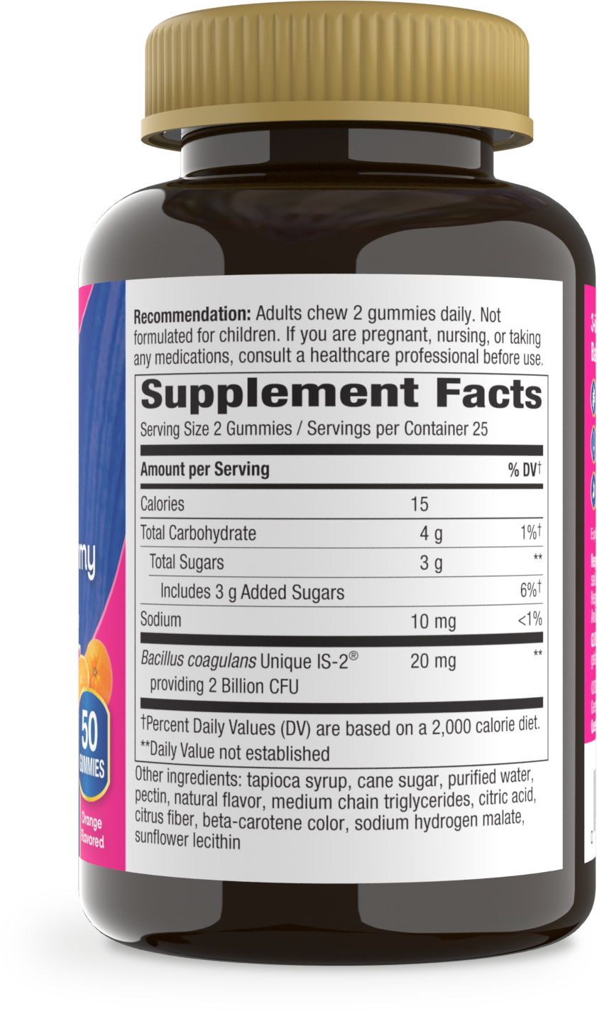 <{%MAIN7_14719%}>Nature's Way® | 3-in-1 Probiotic Women's Gummy - right side of pack