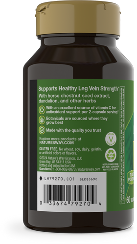 Nature's Way® | Leg Veins Premium Blend - left side of pack Sku:79270