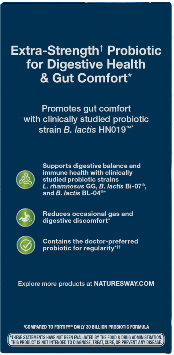 <{%MAIN4_10673%}>Nature's Way® | Fortify Adult Extra-Strength Probiotic - left side of pack