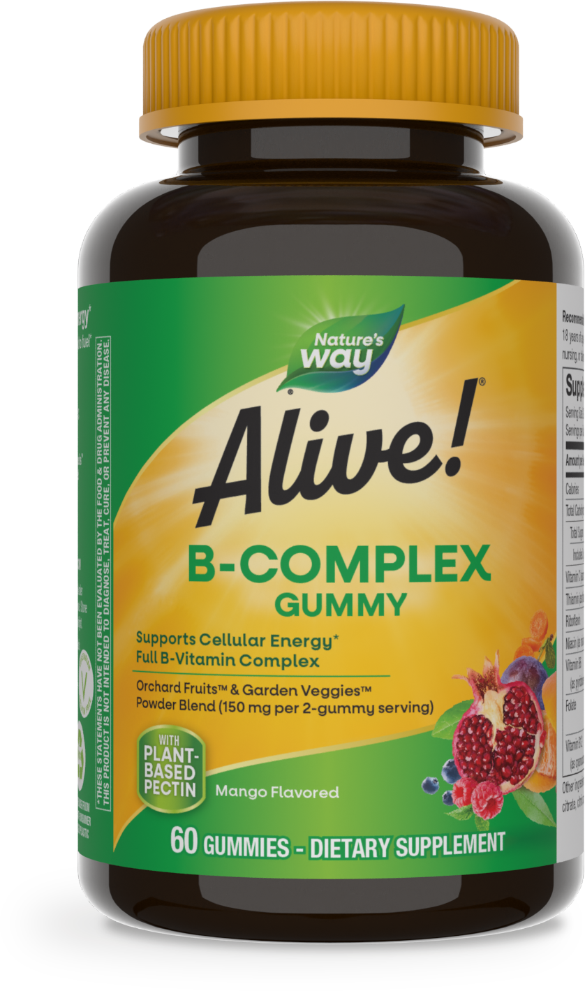 <{%PRIMARY_10483%}>Nature's Way® | Alive! B-Complex Gummies, 60 gummies, Mango