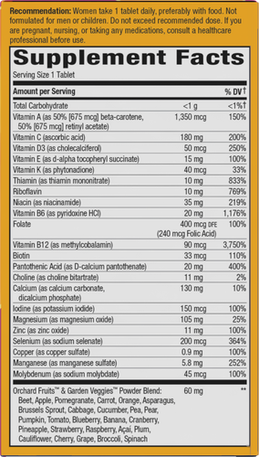 Nature's Way® | Alive! Women's 50+ Ultra Multivitamin - right side of pack Sku:15692