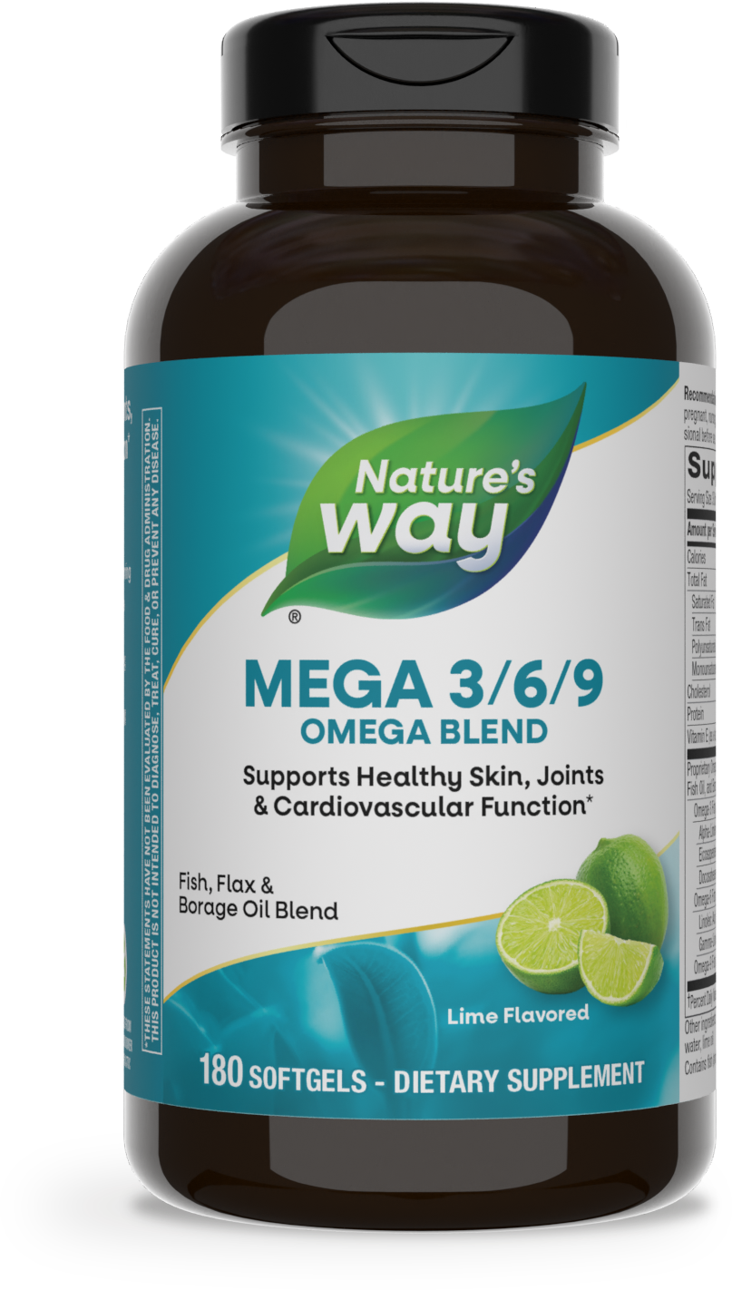 <{%PRIMARY_15441%}>Nature's Way® | Mega 3/6/9, 180 softgels, Lime