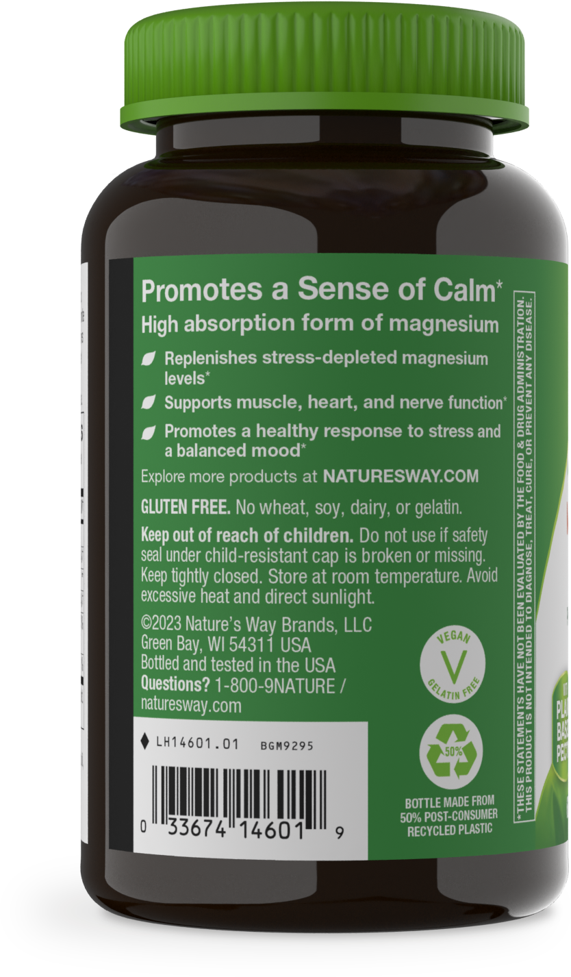 <{%MAIN8_14601%}>Nature's Way® | Magnesium Gummy - left side of pack