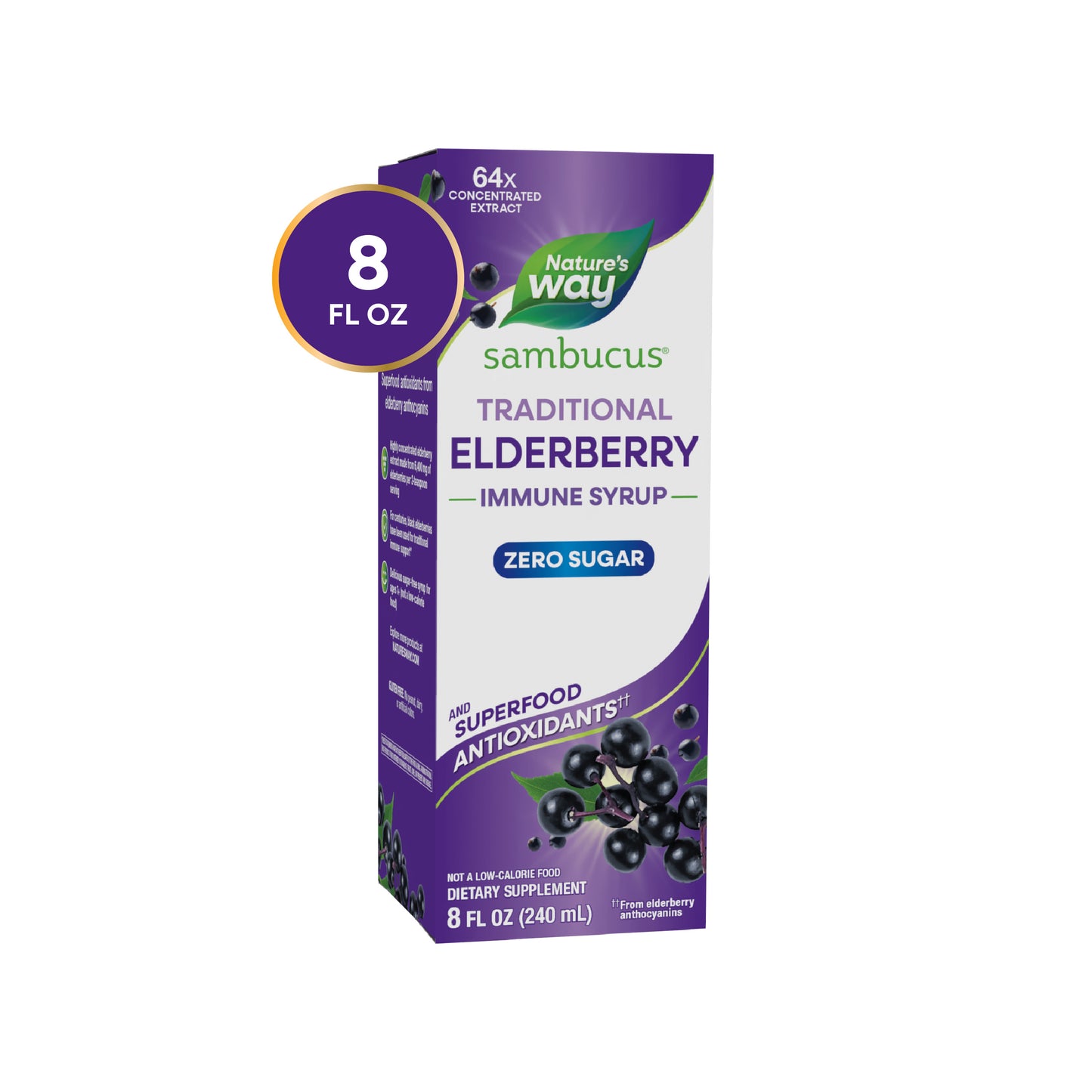 <{%MAIN16_15331%}>Nature's Way® | Sambucus Zero Sugar Traditional Elderberry Immune Syrup