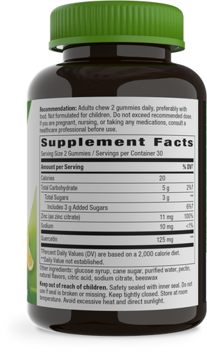 Nature's Way® | Quercetin Gummies - right side of pack Sku:14261