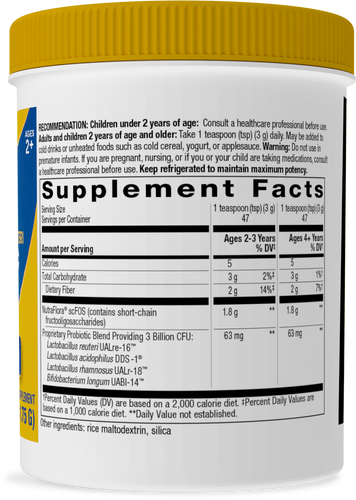 Nature's Way® | Primadophilus Reuteri Probiotic Powder - right side of pack Sku:14241