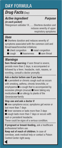 Nature's Way® | Umcka Cold Relief Hot Drink - left side of pack Sku:10601