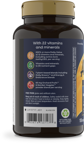 Nature's Way® | Alive! Men's Ultra Multivitamin - left side of pack Sku:13717