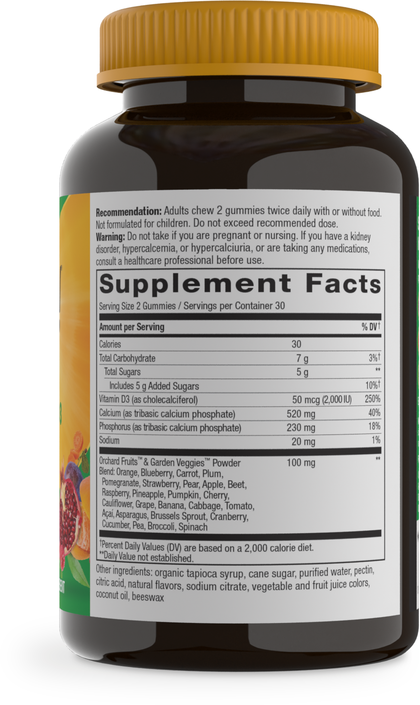 <{%MAIN8_10255%}>Nature's Way® | Alive! Calcium & Vitamin D3 Gummies - right side of pack