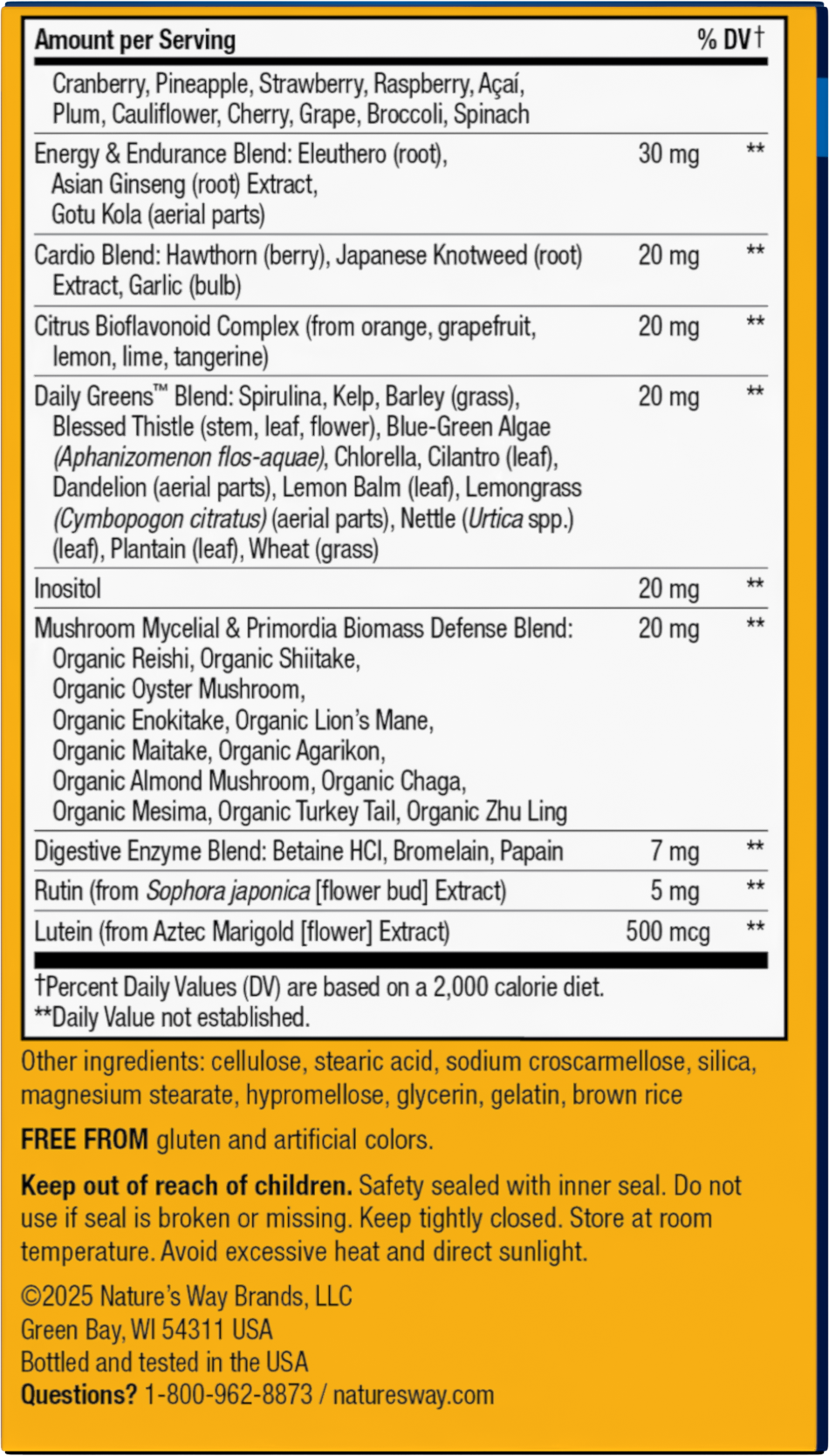 <{%MAIN18_15685%}>Nature's Way® | Alive! Men's Ultra Multivitamin - back of pack