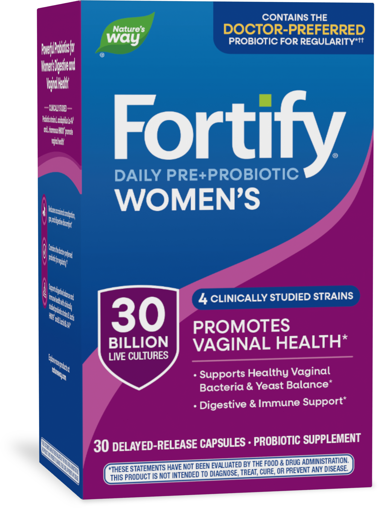 <{%PRIMARY_10295%}>Nature's Way® | Fortify Women's Daily Pre+Probiotic, 30 capsules
